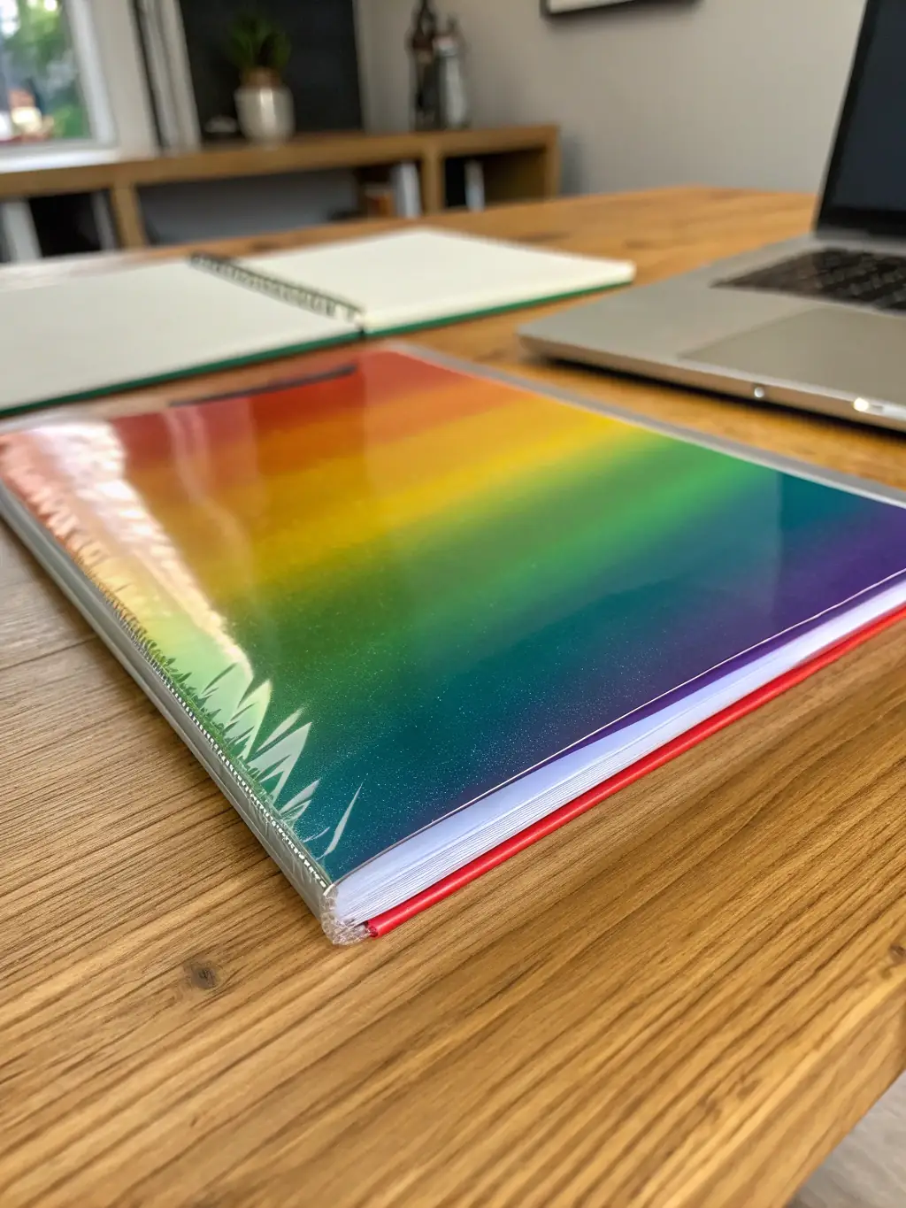 An image showcasing a professional laminator applying a protective layer to a document, highlighting the clarity and durability of the lamination.